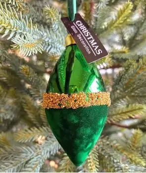 Green Half Velvet Hanging Decoration - ნაძვის ხის სათამაშო