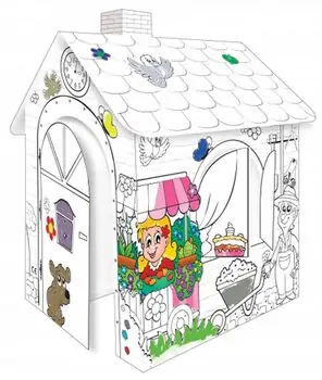 Mochtoys-ის საბავშვო გასაფერადებელი სახლი MOCHTOYS 10721 COLORING HOUSE