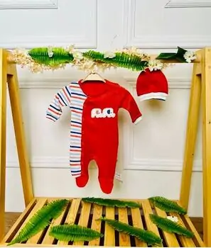 Grand Baby Romper Elephants Orange ჩვილის რომპერი