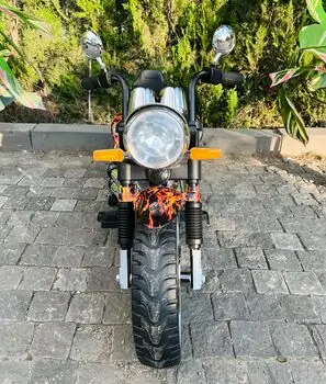 Electric Moto Harley Painting Yellow - ელექტრო მოტოციკლი, 2 image