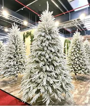 Christmas Tree 210 CM PE + PVC Snow-Covered - დათოვლილი ნაძვის ხე შერეული სილიკონის წიწვებით, 6 image
