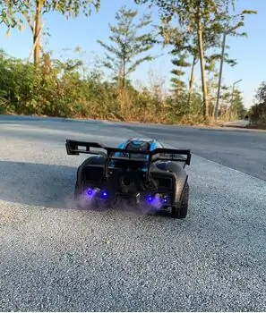 N 1 Fog Stream Car With Light Blue - სათამაშო დისტანციური მანქანა ორთქლის და განათების ფუნქციით, 4 image