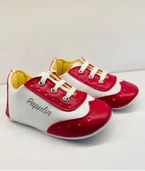 Papulin Baby Shoes 0-12 Months 2131 ჩვილის ფეხსაცმელი RED
