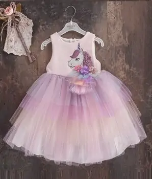 Premium Class Dress Little Unicorn საბავშვო კაბა 9039 ERAY KIDS PINK