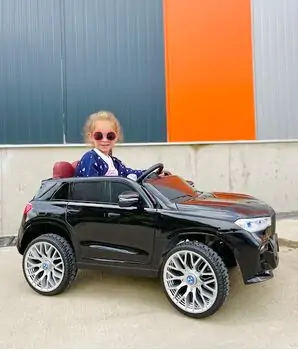 BMW X8 Black - ელექტრო მანქანა კაუჩუკის საბურავებით და ტყავის სავარძლით, 2 image