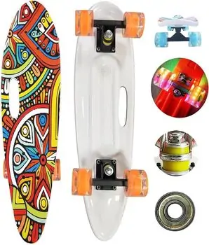 Penny Board Multicolor With LED Wheels პენიბორდი, 2 image