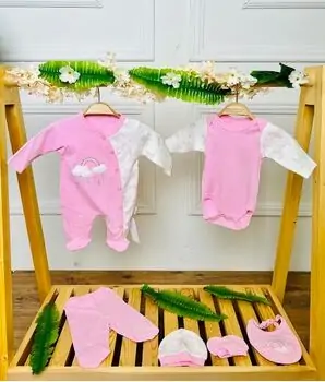 Grand Baby 6 In 1 Set Sweet Unicorn Pink საბავშვო ტანსაცმლის ნაკრები