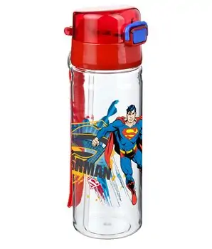 Tuffex Superman Solo Straw Bottle 500 Ml - საბავშვო წყლის ბოთლი