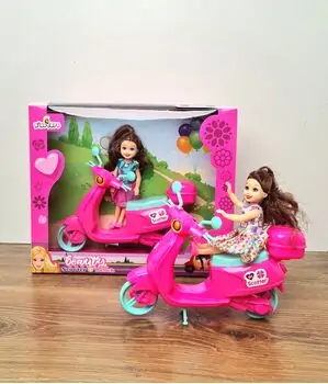Beauty baby with motorcycle King Toys-ის თოჯინა მოპედით