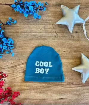Bobix Baby Hats Cool Boy Turquoise ახალშობილის ქუდი