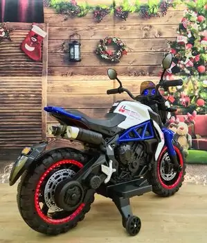 Sport Style Motorcycle With LED Wheels Blue - ელექტრო მოტოციკლი, 3 image