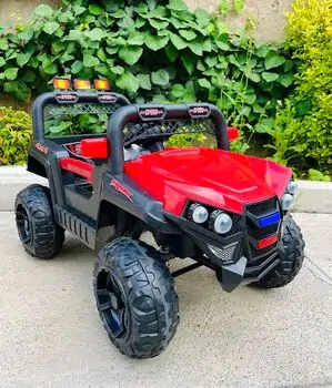Mini Mitsubishi Jeep Red - ელექტრო მანქანა კაუჩუკის საბურავებით