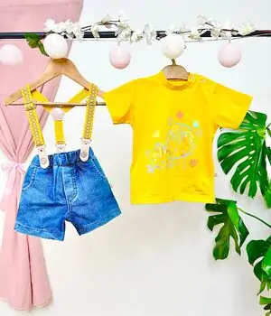 Short And Shirt Set Little Panda  კომბინიზონი