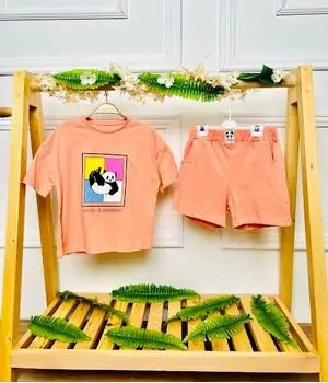 Where Is Bamboo  2 In 1 Set Peach საბავშვო ორეული