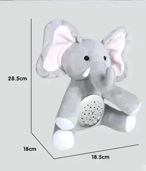 Fluffy Elephant Grey - რბილი მუსიკალური სათამაშო სპილო, 3 image