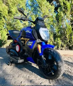 Motorcycle Ducati Blue - ელექტრო მოტოციკლი კაუჩუკის საბურავებით, 2 image