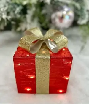 Small Gift Box With Lights -  საახალწლო სასაჩუქრე ყუთი განათებით, 4 image