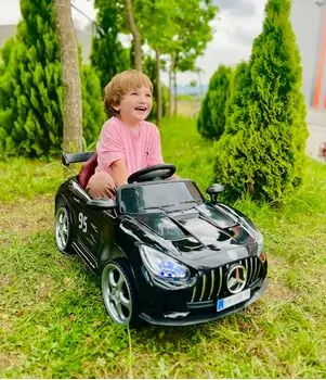 Mercedes-Benz 118 Black - ელექტრო მანქანა ტყავის სავარძლით, 3 image