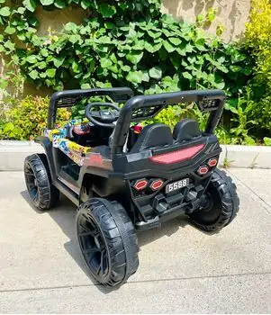 Buggy Yellow - ელექტრო მანქანა ტყავის სავარძლით, 3 image
