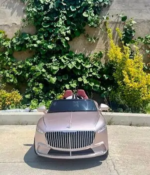 Maybach Electric Car Painting Golden - ელექტრო მანქანა ტყავის სავარძლით, 2 image