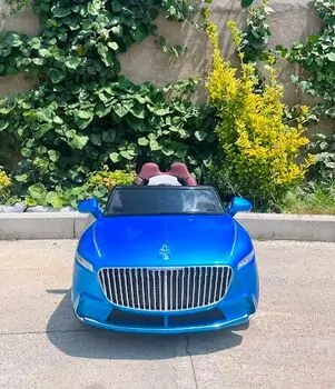Maybach Electric Car Blue - ელექტრო მანქანა ტყავის სავარძლით, 2 image