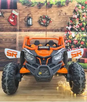RC Racing Super Car Orange - ელექტრო მანქანა ტყავის სავარძლით და კაუჩუკის საბურავებით, 2 image
