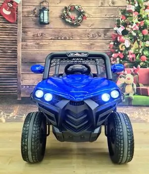 Mini Electric Jeep Blue - ელექტრო მანქანა კაუჩუკის საბურავებით, 2 image