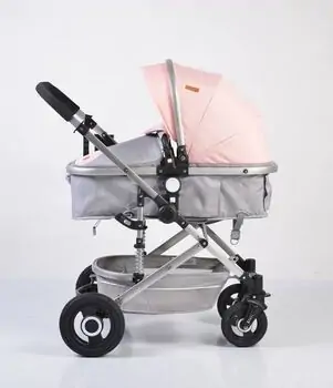 Cangaroo Ciara Pink 3In1 With Multi Carseat საბავშვო ტრანსფორმერი ეტლის კომპლექტი, 4 image