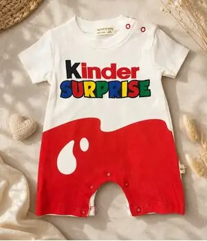 Kinder Surprise Romper Red - ჩვილის რომპერი