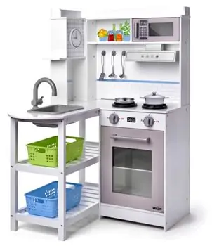Toy Wooden Kitchen With Accessories TX1191 საბავშვო ხის სამზარეულო, 2 image