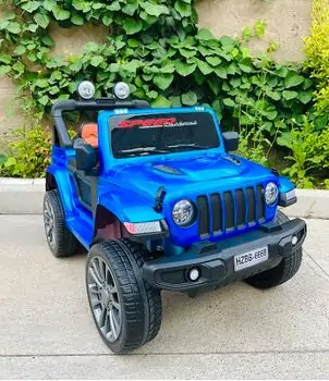 Electric Car Blue - ელექტრო მანქანა კაუჩუკის საბურავებით