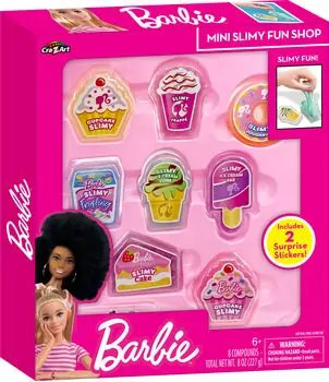 Cra-Z-Art Slimy Barbie Mini Mania სათამაშო ტყლარწის ნაკრები