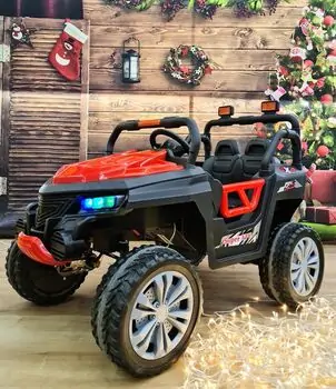 Buggy Explorer Jeep Red - ელექტრო მანქანა კაუჩუკის საბურავებით