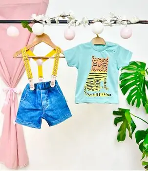 Save The Planet Short And Shirt Set კომბინიზონი