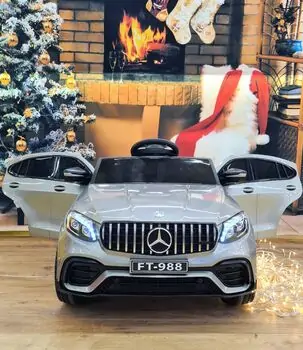 Mercedes Benz Painting Silver  - ელექტრო მანქანა ტყავის სავარძლით და კაუჩუკის საბურავებით, 2 image