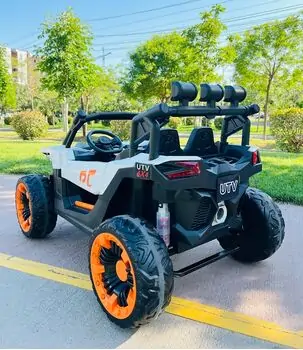RC Super Electric Car White - ელექტრო მანქანა ტყავის სავარძლით და კაუჩუკის საბურავებით, 5 image