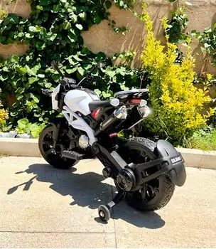 Cruiser Moto White - ელექტრო მოტოციკლი კაუჩუკის საბურავით, 4 image