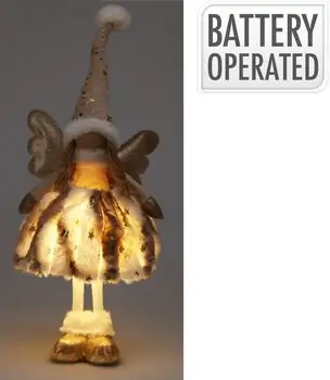 Christmas Angel Girl With Warm White Led საახალწლო დეკორაცია განათებით