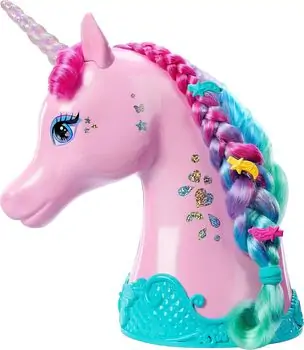 Barbie HMD83 Colorful Unicorn Hair Styling Head - სათამაშო უნიქორნი აქსესუარებით, 5 image