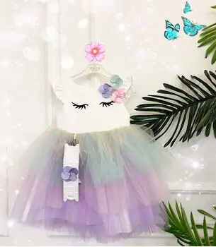 DRESS SLEEPING UNICORN საბავშვო კაბა 9113 ERAY KIDS PURPLE