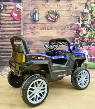 Mini Electric Jeep Blue - ელექტრო მანქანა კაუჩუკის საბურავებით, 3 image