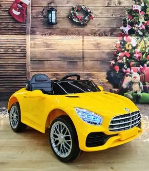 Mercedes Benz Yellow - ელექტრო მანქანა კაუჩუკის საბურავებით