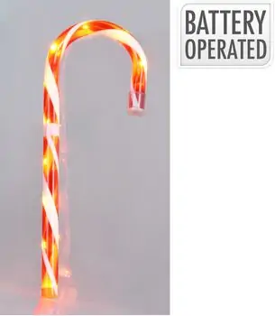 Christmas Candy Cane With 11 Led Lights საახალწლო დეკორაცია განათებით