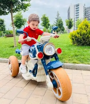 Vintage Harley Motorcycle Blue - ელექტრო მოტოციკლი