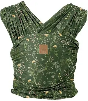 KikkaBoo Sling Isla Secret Garden Deep Green - ახალშობილის სლინგი