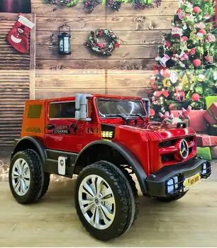 Mercedes Benz AMG G63 Red -  ელექტრო მანქანა კაუჩუკის საბურავებით და ტყავის სავარძლით
