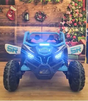 RC Racing Super Car Blue - ელექტრო მანქანა ტყავის სავარძლით და კაუჩუკის საბურავებით