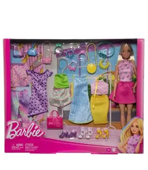 Barbie  Clothes and Doll  Clothes and Doll HKB07 - სათამაშო ბარბის თოჯინა აქსესუარებით