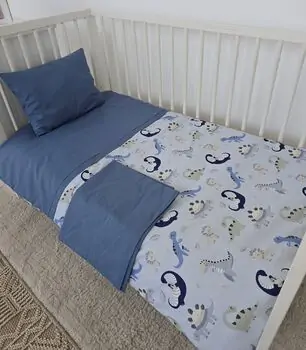 Yuar Baby 4-piece Bedding Set blue ახალშობილის საწოლის თეთრეული