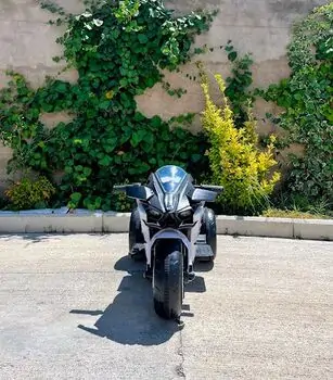 Ninja H2R Motorcycle With LED Wheels White  - ელექტრო მოტოციკლი მანათობელი საბურავებით, 3 image